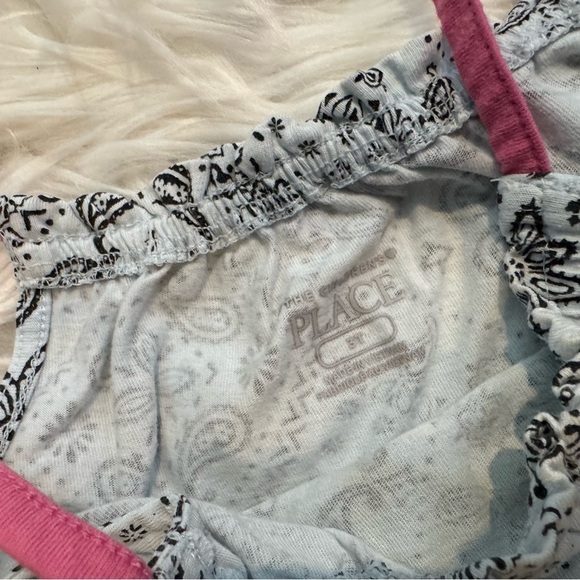 The Children’s Place Girls 5T Bandana Tank Top & Shorts Set Summer Outfit - Picture 3 of 8